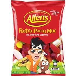 Allens Retro Party Mix Lollies Bag 190g