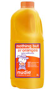 Nudie Nothing But Oranges Juice with Pulp 2L