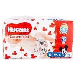 Huggies Essentials Nappies Size 6 Junior 16kg+ 40pk