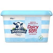 Devondale Dairy Soft Butter Salt Reduced 500g