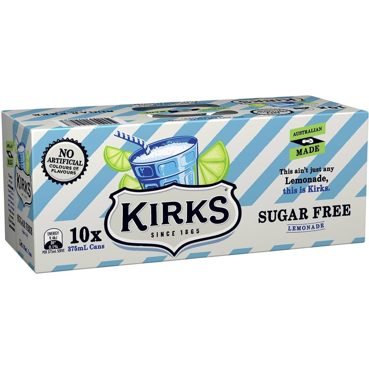 Kirks Lemonade Sugar Free10x375ml