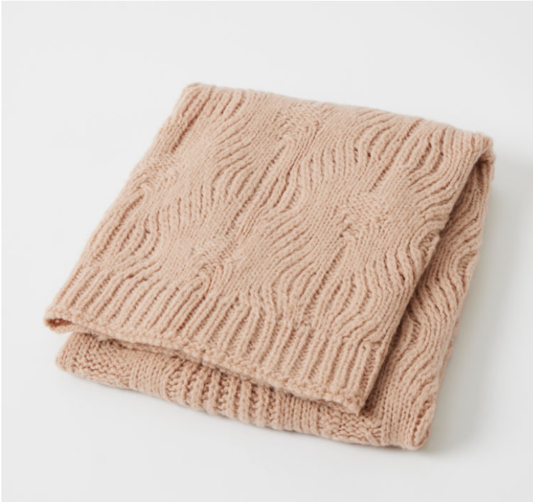 Wool Blend Baby Blanket | Dusty Pink