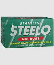Steelo No Rust Scourer Stainless Steel Soap Pads 5pk