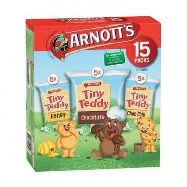Arnotts Tiny Teddy Variety Multipack 375g 15pk