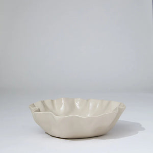 Ruffle Bowl Chalk White Large