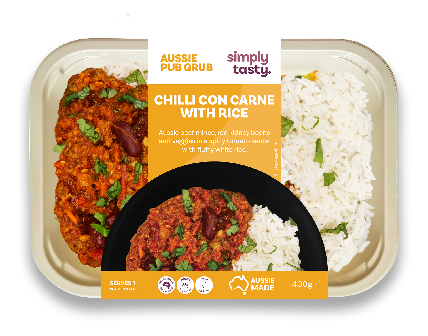 Simply Tasty Chilli Con Carne with Rice 400g