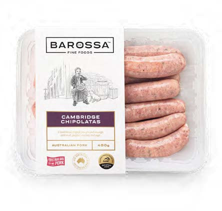 Barossa Fine Foods Cambridge Chipolatas 480g