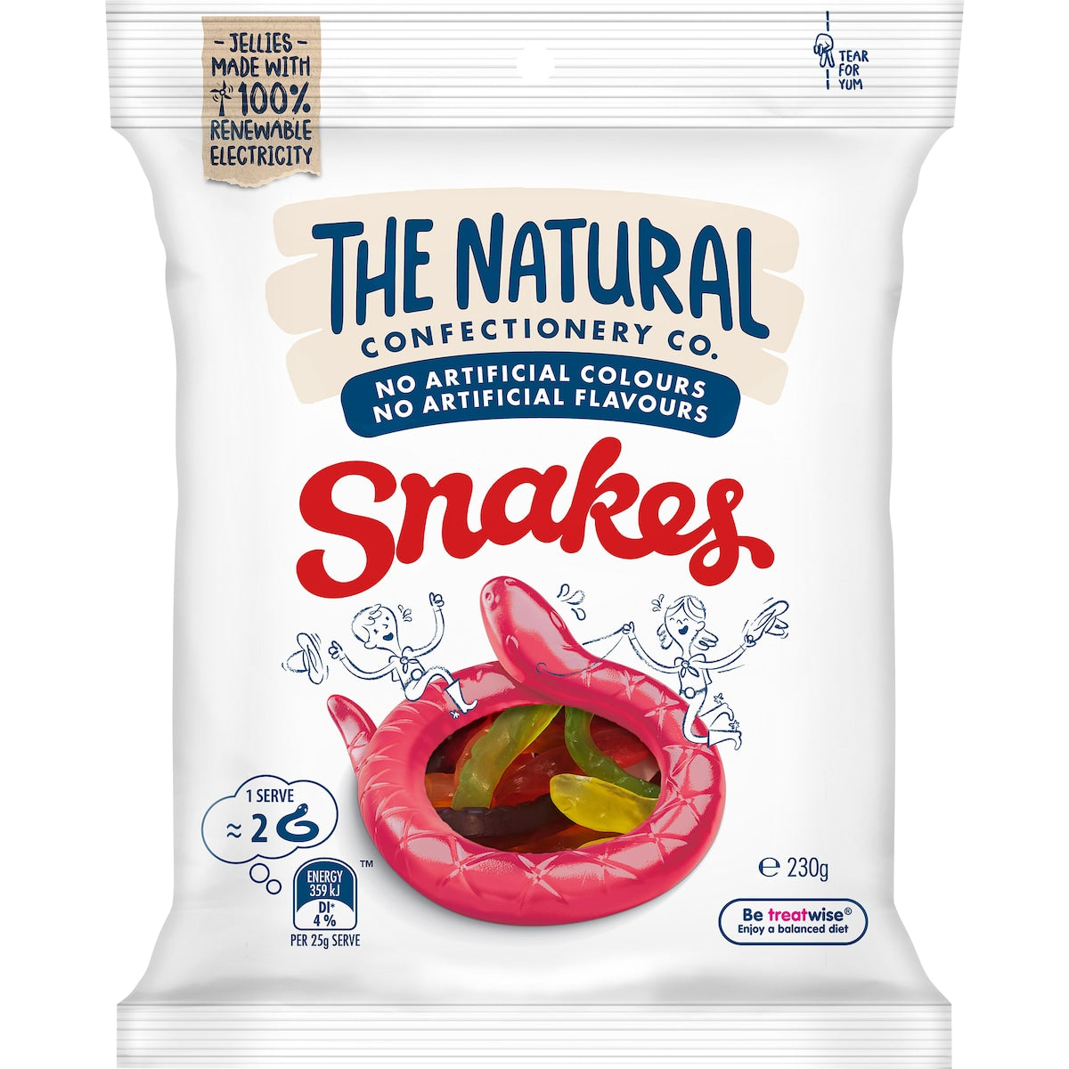 The Natural Confectionery Co Snakes 230g