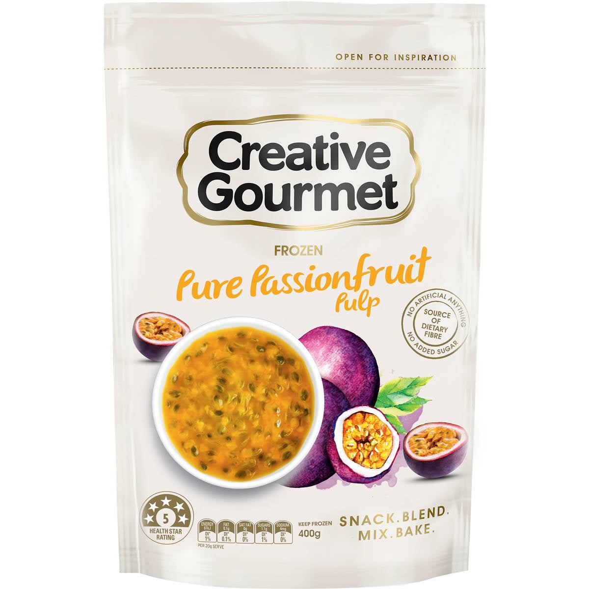 Creative Gourmet Frozen Passionfruit 400g