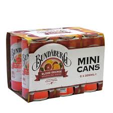 Bundaberg Blood Orange Mini Cans 6x200ml