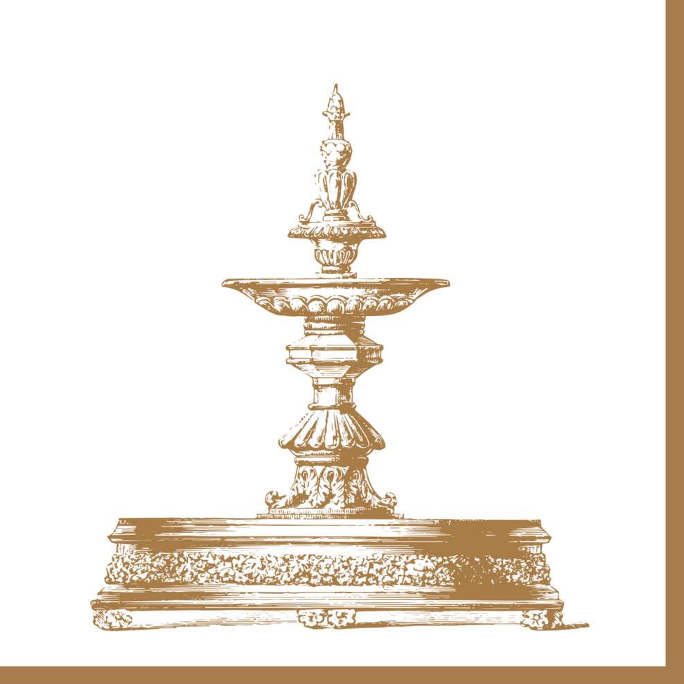 Byron & Yorke Sepia Fountain Dinner Serviette