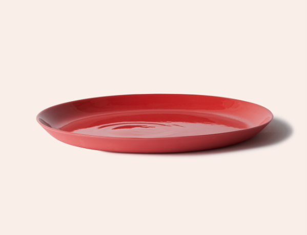 Mud Charger Plate Red