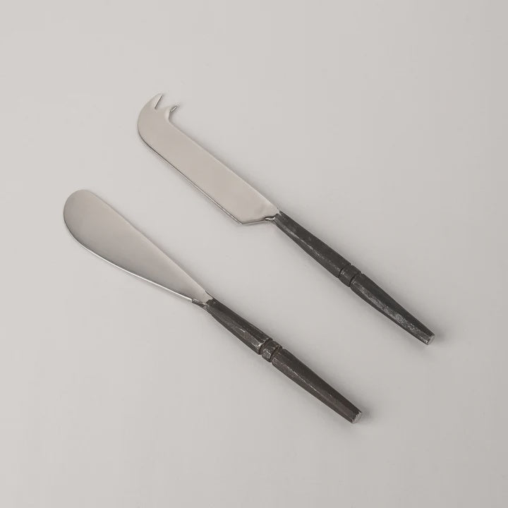 Burnished Handle Ring Cheese Knife