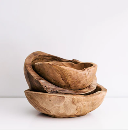 Hand Carved Tree Root Serving Bowl Large