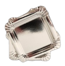 Hosti Silver Square Paper Plate 13 x 13 cm 50pk