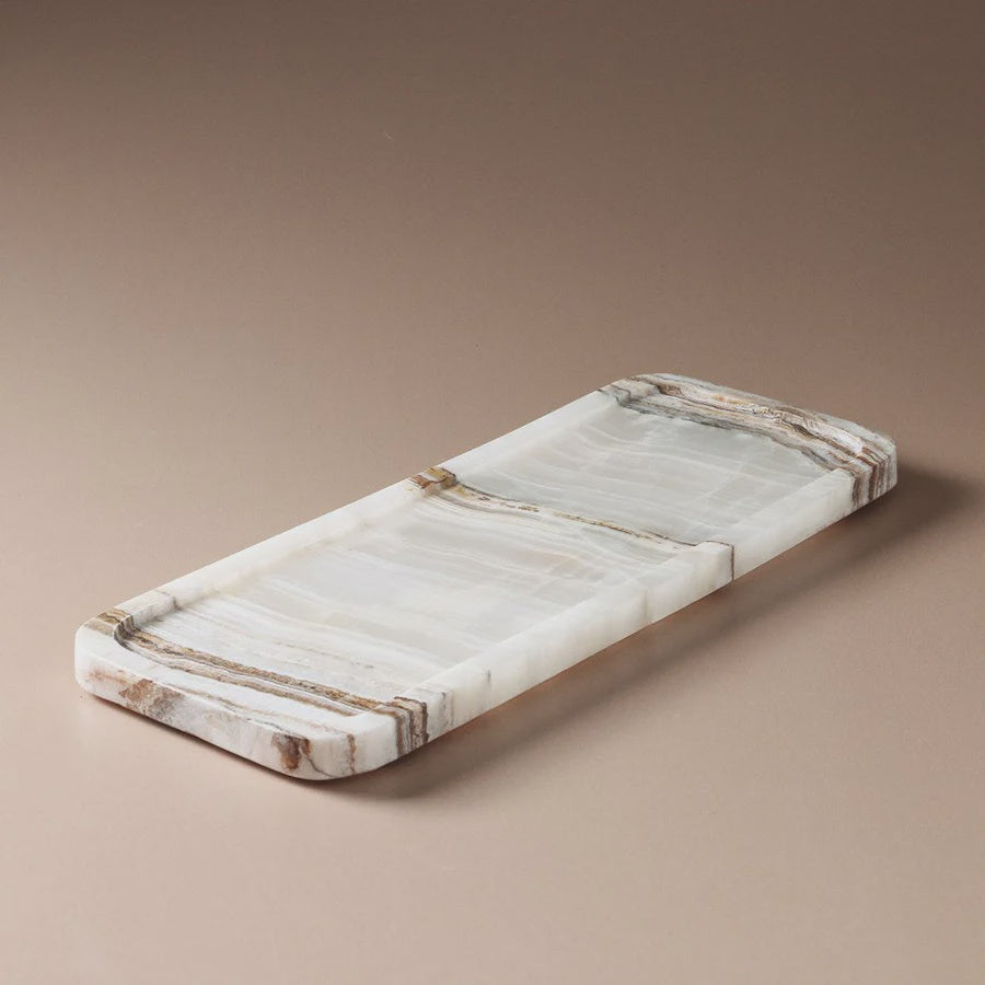 Arya Onyx multi  Travertine Tray