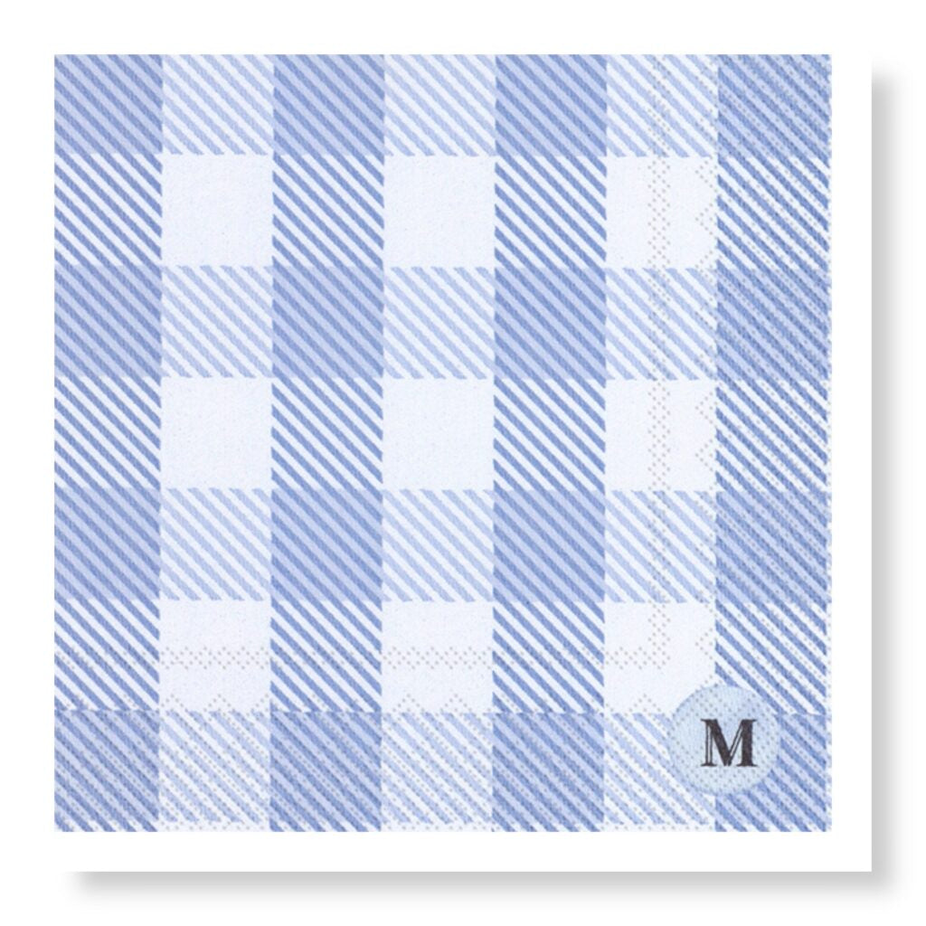 Manor Road Candy Gingham (Lilac) Cocktail Serviette