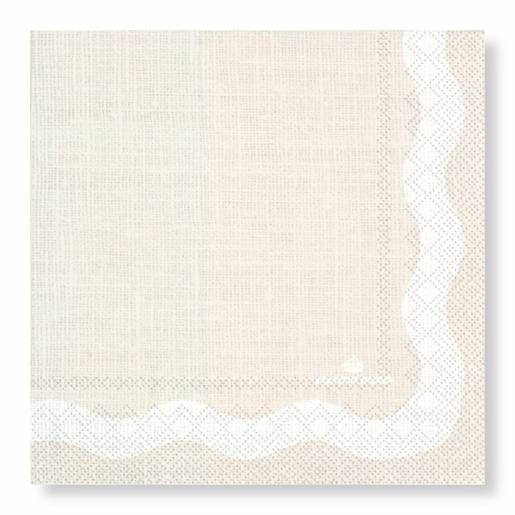 Manor Road Linen Wave Beige Luncheon Serviette