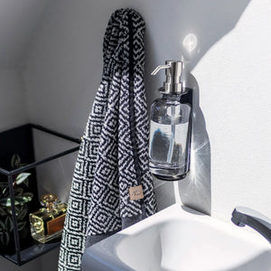 Mette Ditmer Morocco Guest Towel (W60 x L35 cm), 2-Pack, Black / White