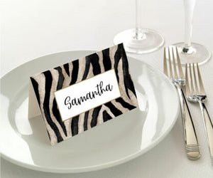 Manor Road Place Cards Zebra 45pk