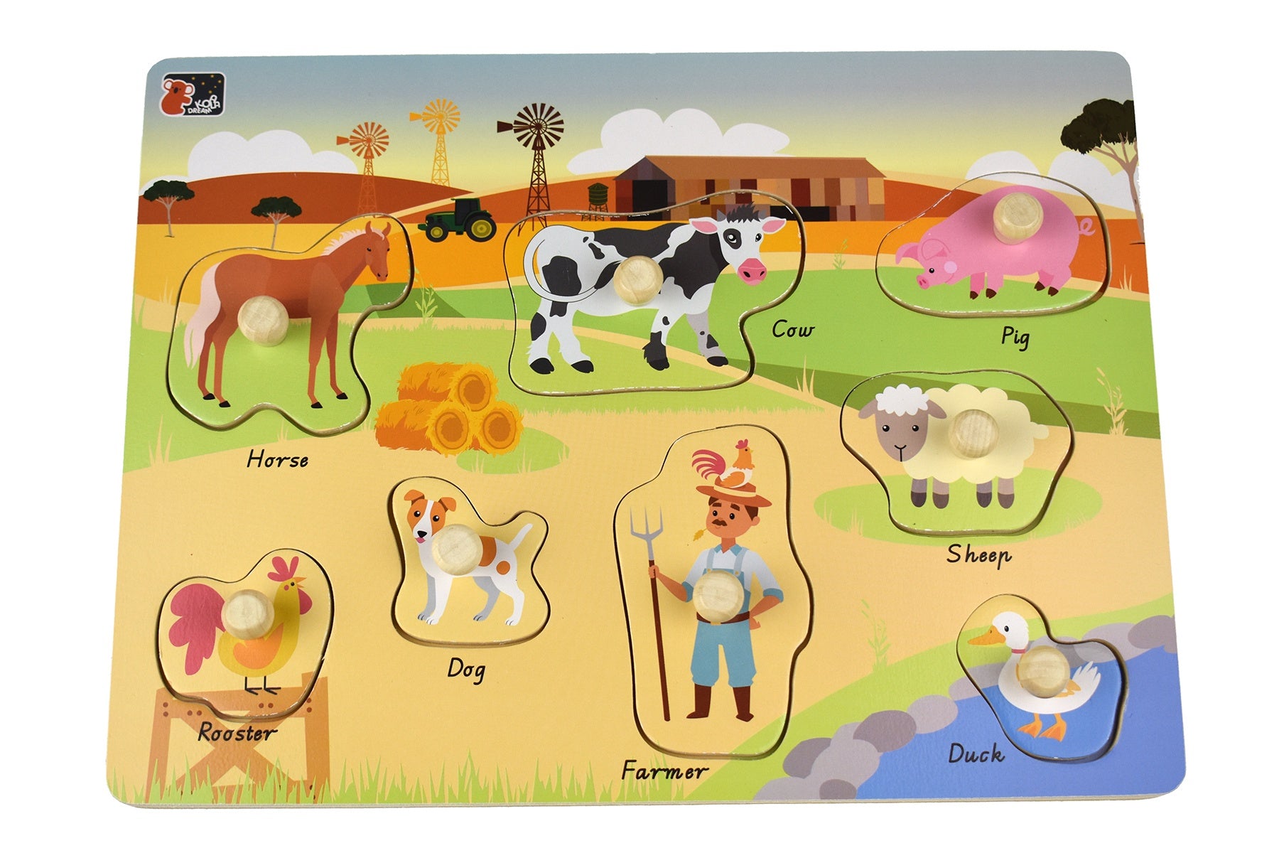 Australian Farm Peg Puzzle
