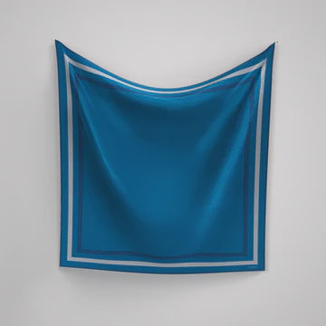 Panache Scarf Classic Border Cobalt Blue