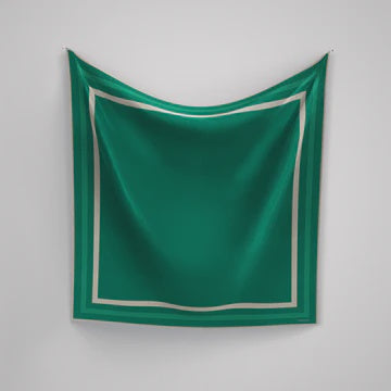 Panache Scarf Classic Border Emerald Green