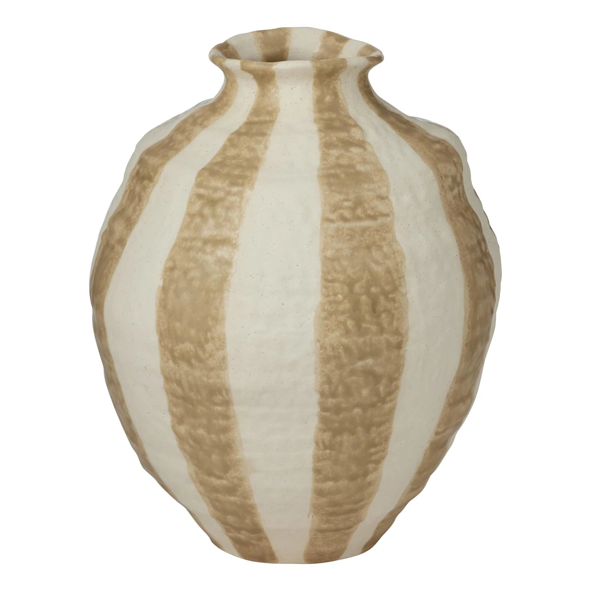 Rayas Ceramic Vase Taupe