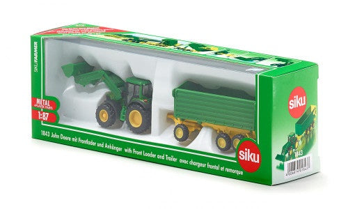 Siku John Deere & Front Loader Trailer 1:87