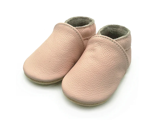 Baby Leather Shoes Blush 6-12m