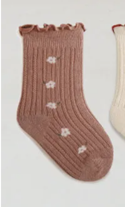 Flower Rows Sock | Mushroom