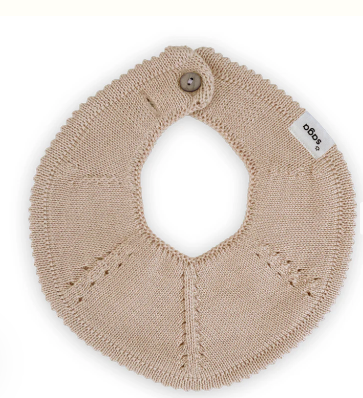 Knitted Bib Flora | Nude