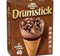 Peters Drumstick Super Chocolate 4pk