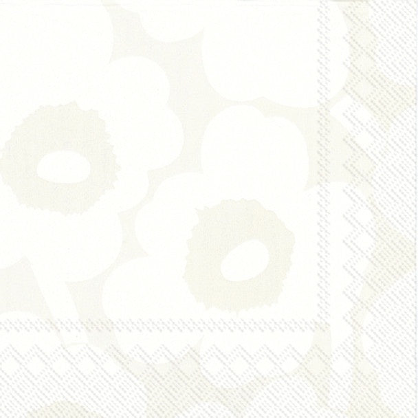 Marimekko Unikko Cream White Luncheon Serviette