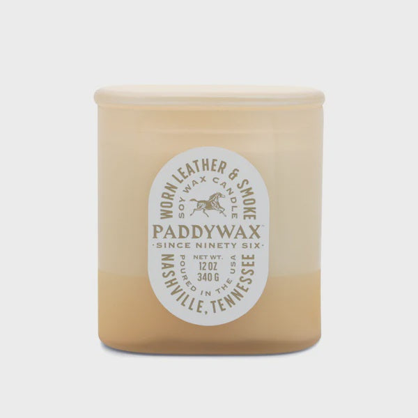 Paddywax Vista Candle - Worn Leather & Smoke 340g