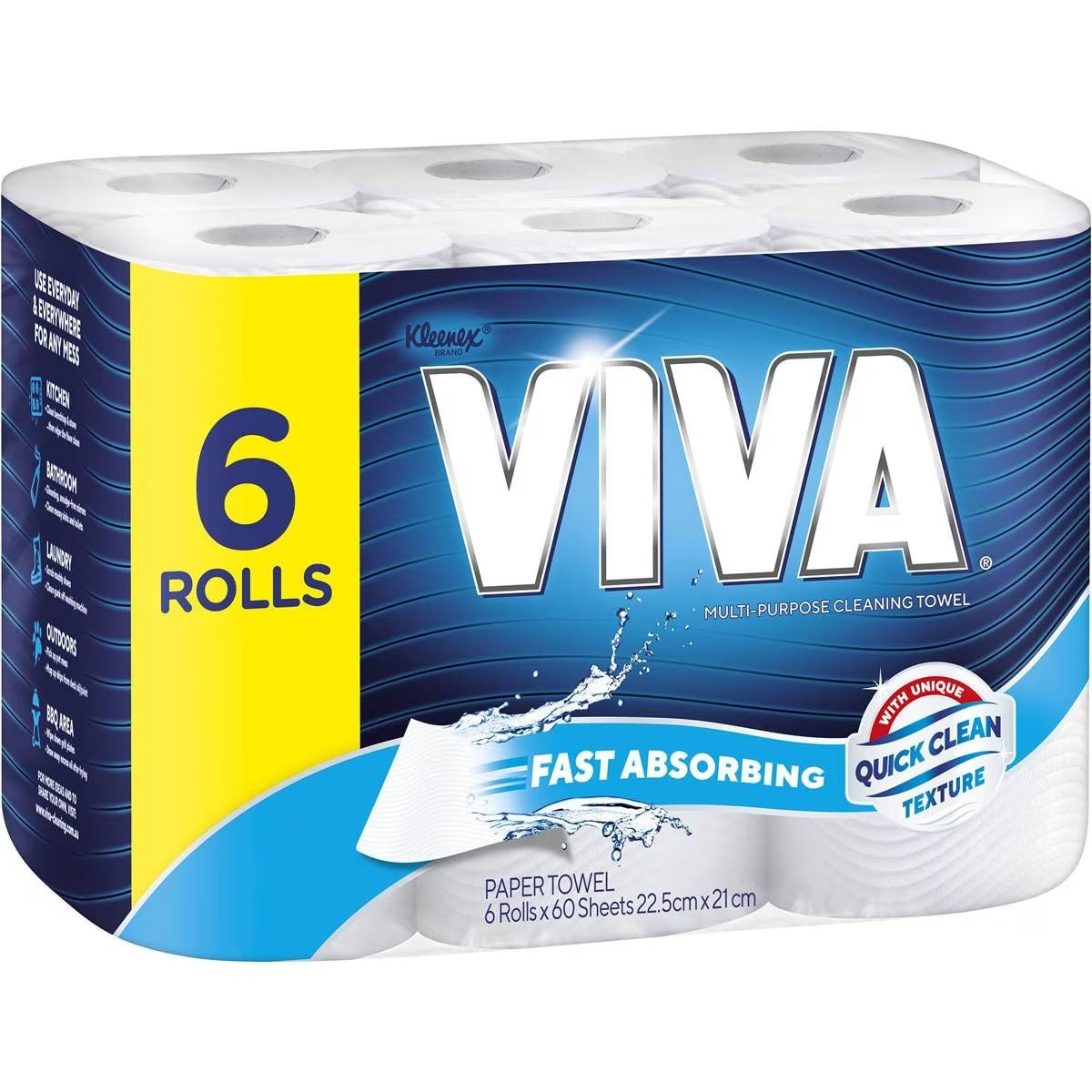Viva  Fast Absorbing Paper Towel 6 Pk