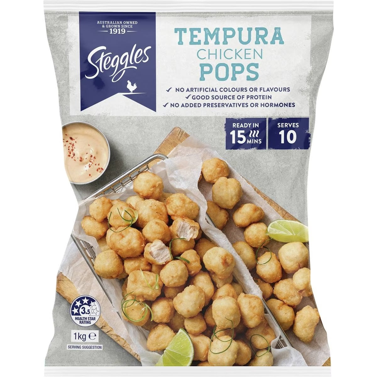 Steggles Tempura Chicken Pops 1kg