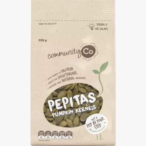 Community Co Pepitas Pumpkin Kernels 325g