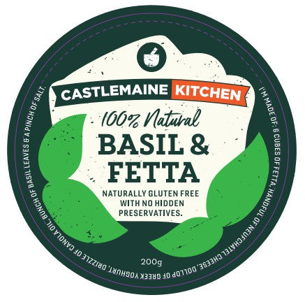 Castlemaine Kitchen Basil & Fetta Dip 200g