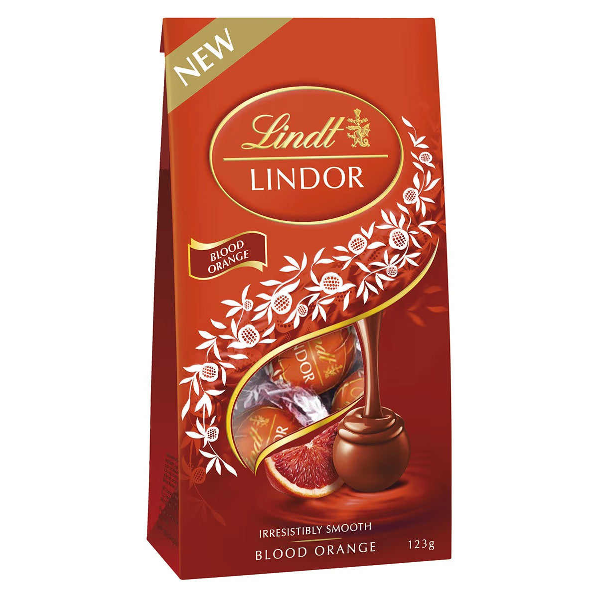 Lindt Lindor Blood Orange Milk Chocolate Bag 123g