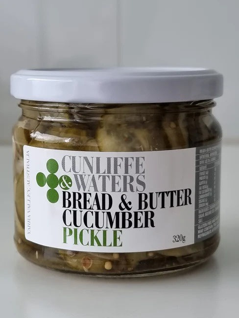 Cunliffe & Waters Bread & Butter Cucumber Pickle 320g