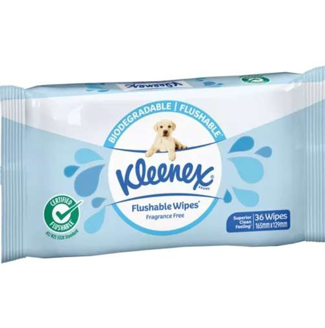 Kleenex Flushable Unscented Wipes 36pk