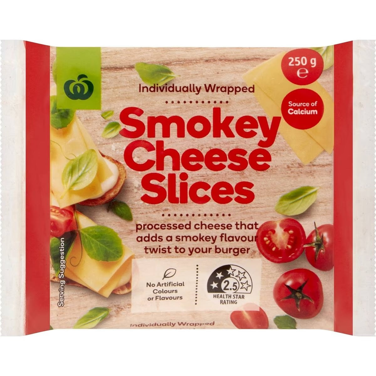 Smokey Cheese Slices 250g 12pk