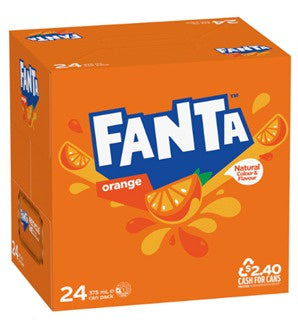 Fanta Orange Soft Drink Cans 24 x 375ml