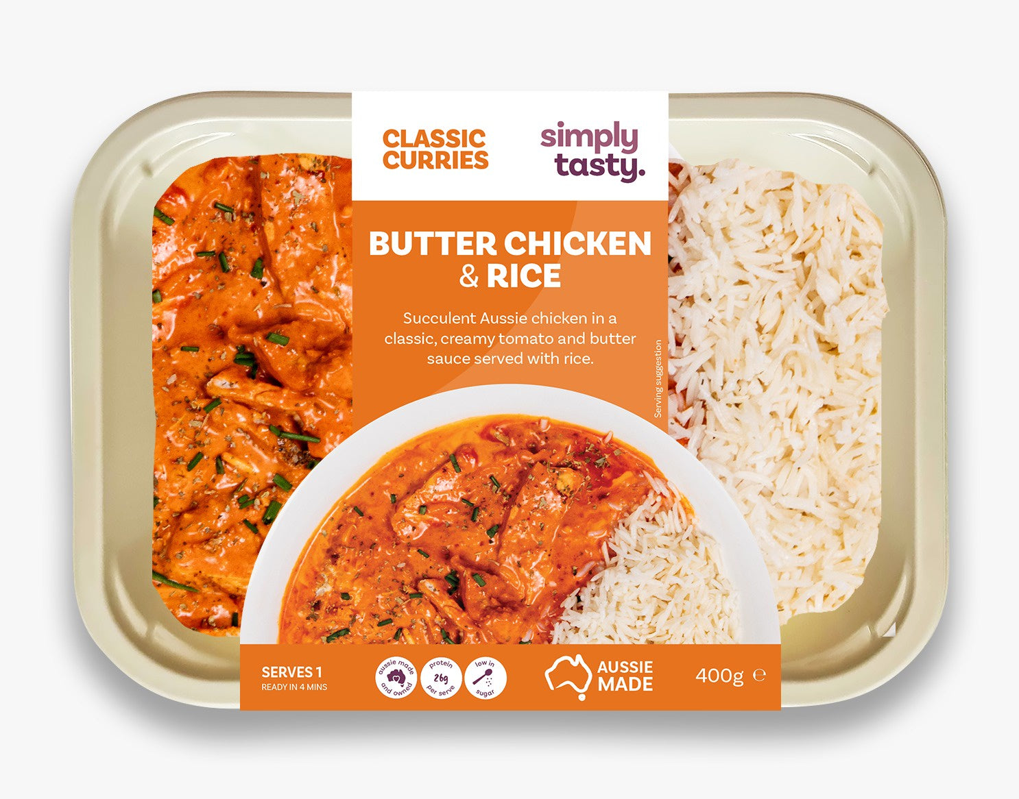 Simply Tasty Butter Chicken & Rice 400g