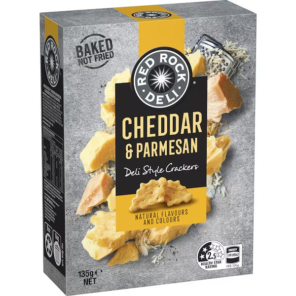 Red Rock Deli Cheddar & Parmesan Crackers 135g