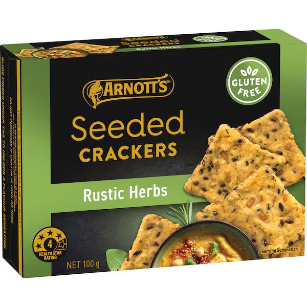 Arnotts Rustic Herbs Seeded Crackers 100g