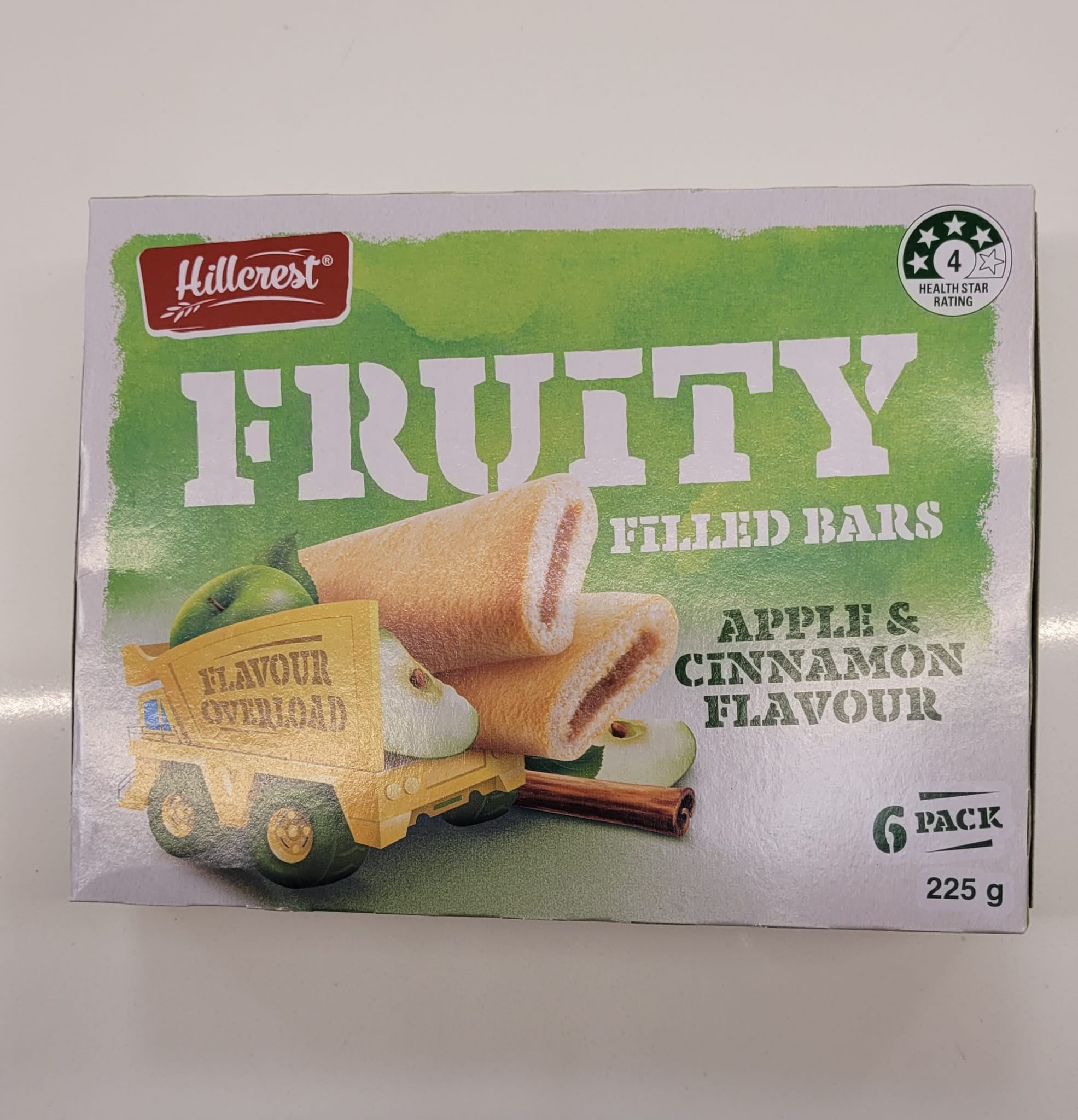 Hillcrest Fruity Filled Bars Apple & Cinnamon 225g 6pk