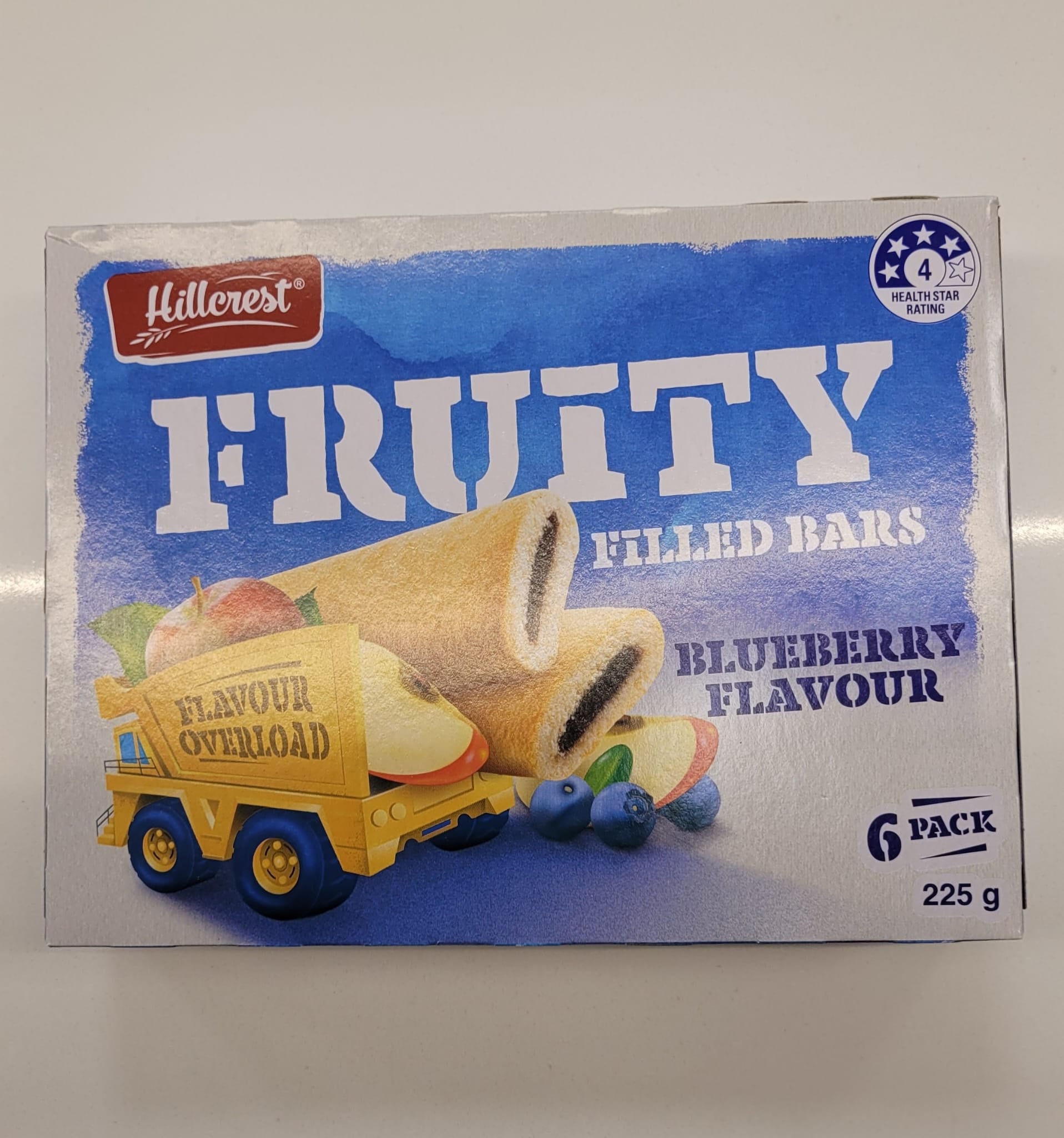 Hillcrest Fruity Filled Bars Blueberry 225g 6pk