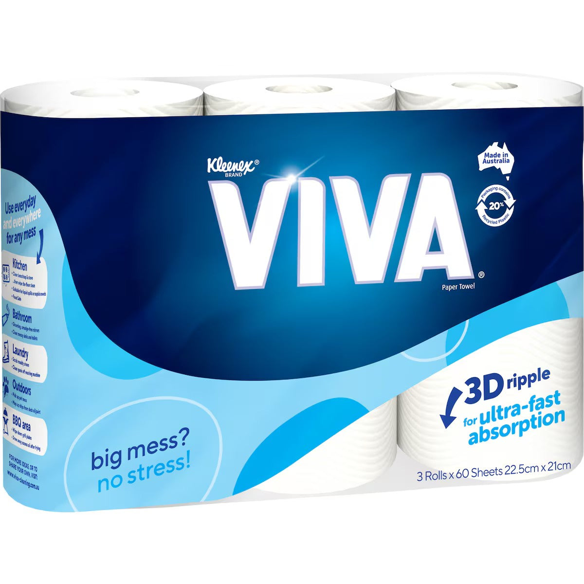 Viva Fast Absorbing Paper Towel 3pk